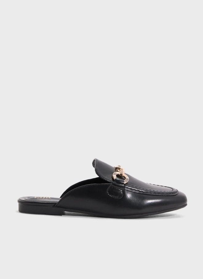 Black Slip-On Flat Mule X2503 301 - Image 1