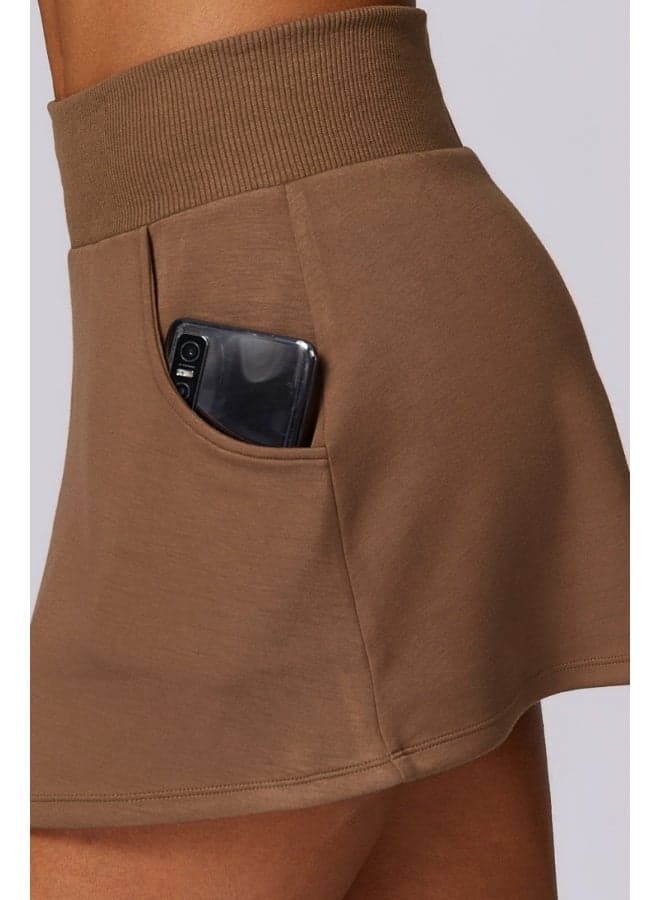 High Waist Contour Yoga Skirt Cbq8582Bronze - Image 1