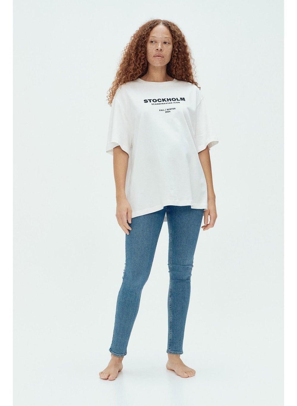 MAMA Stretch Skinny Maternity Jeans Denim Blue - Image 1