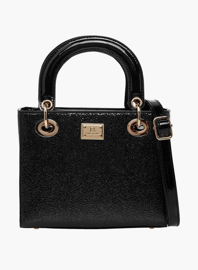 SMT5889 D Onx Textured Black Tote Bag - Image 1