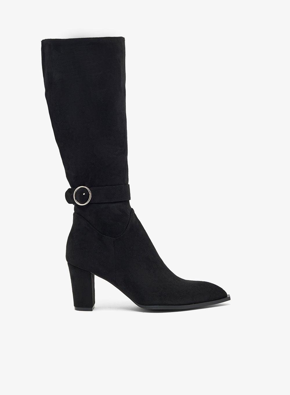 Black High Heel Knee Boots Xz256081 - Image 1