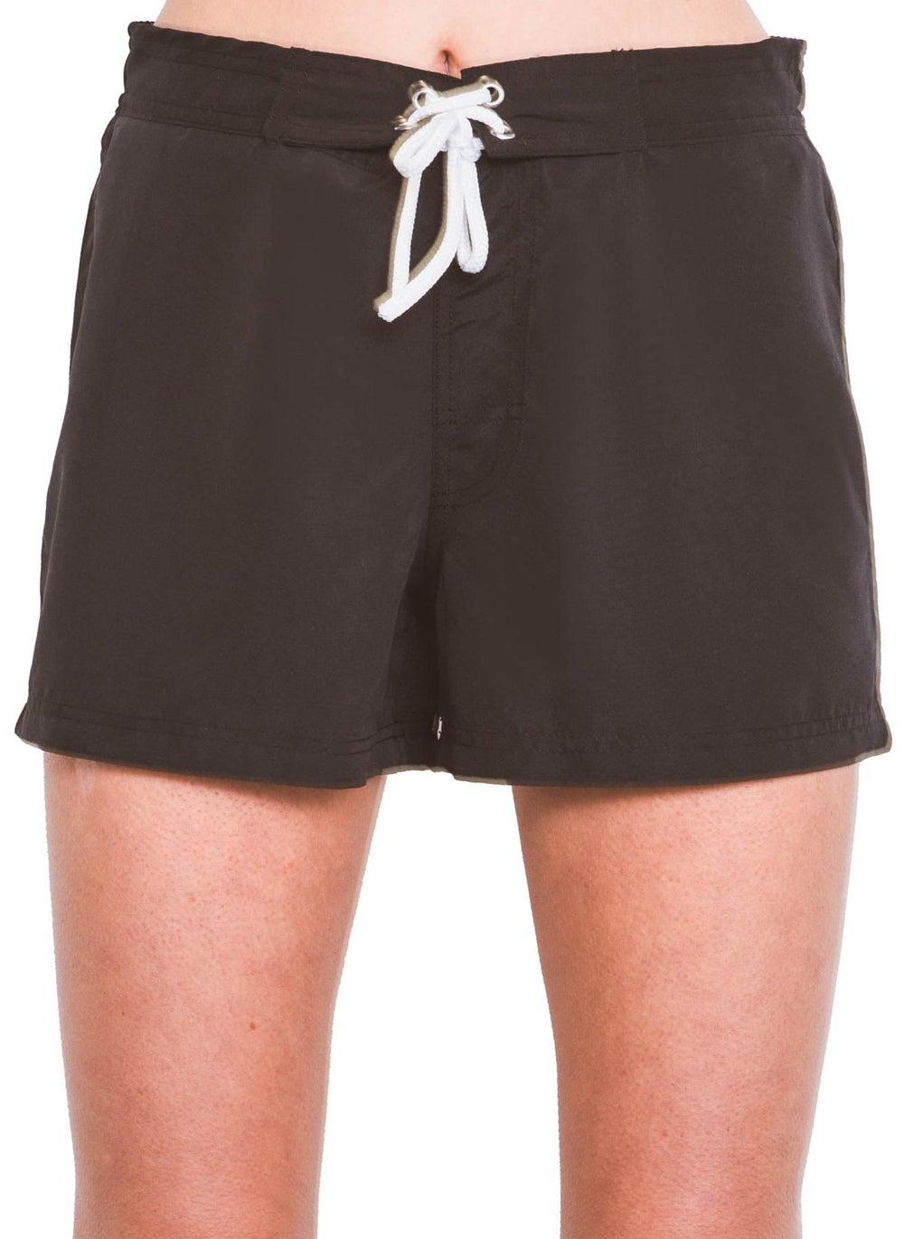 COEGA Black Ladies Boardshorts Mid-Thigh Comfort Fit - Image 1