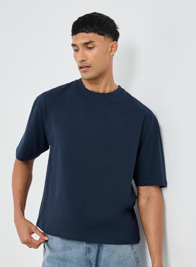 COUNT CULTURE Slogan Oversized Crew Neck T-Shirt - Image 1