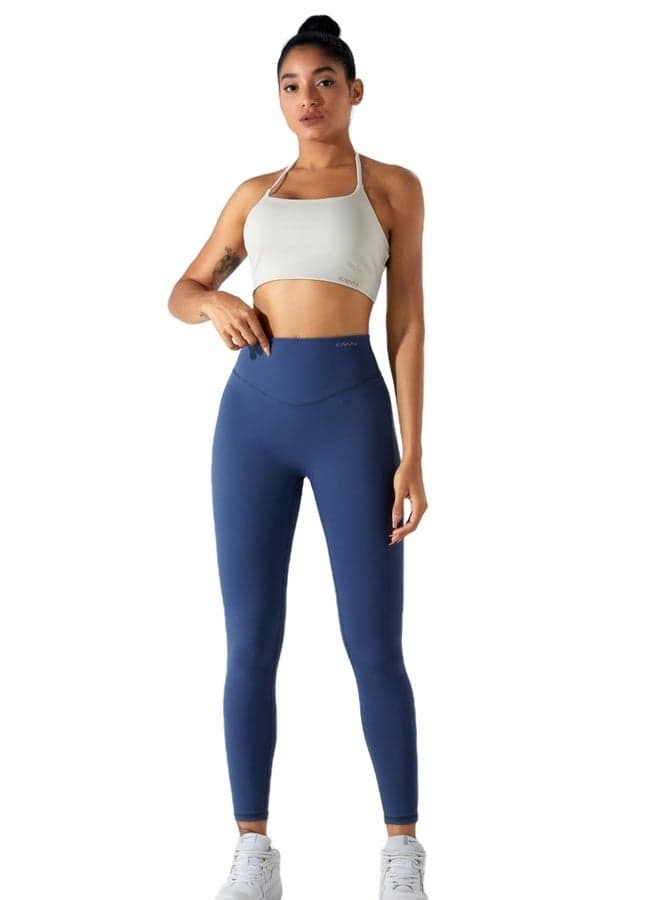 High Waist Contour Workout Leggings 502008Lg Blue - Image 1
