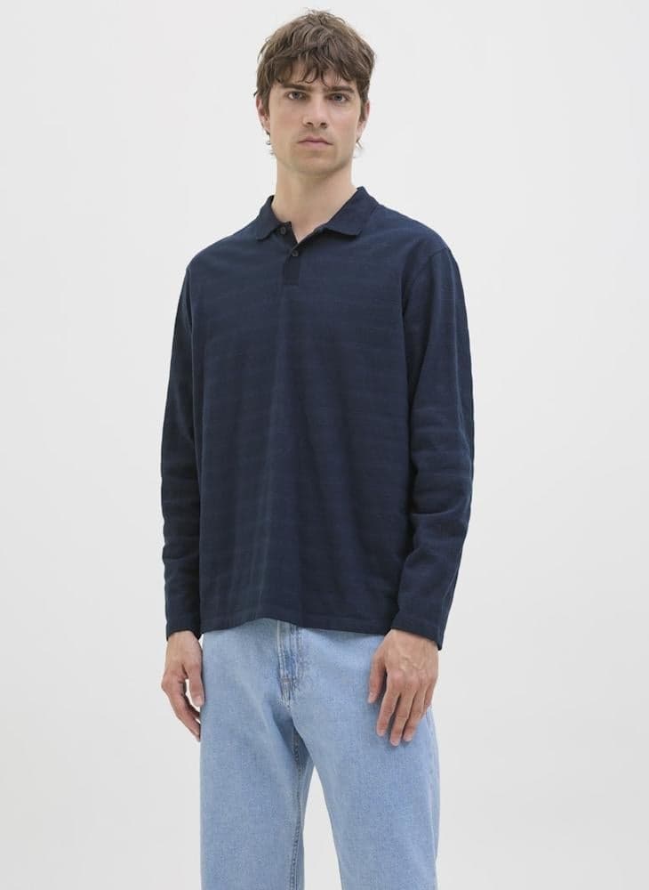 Stripe Regular Fit Knit Polo 12279399 - Image 1