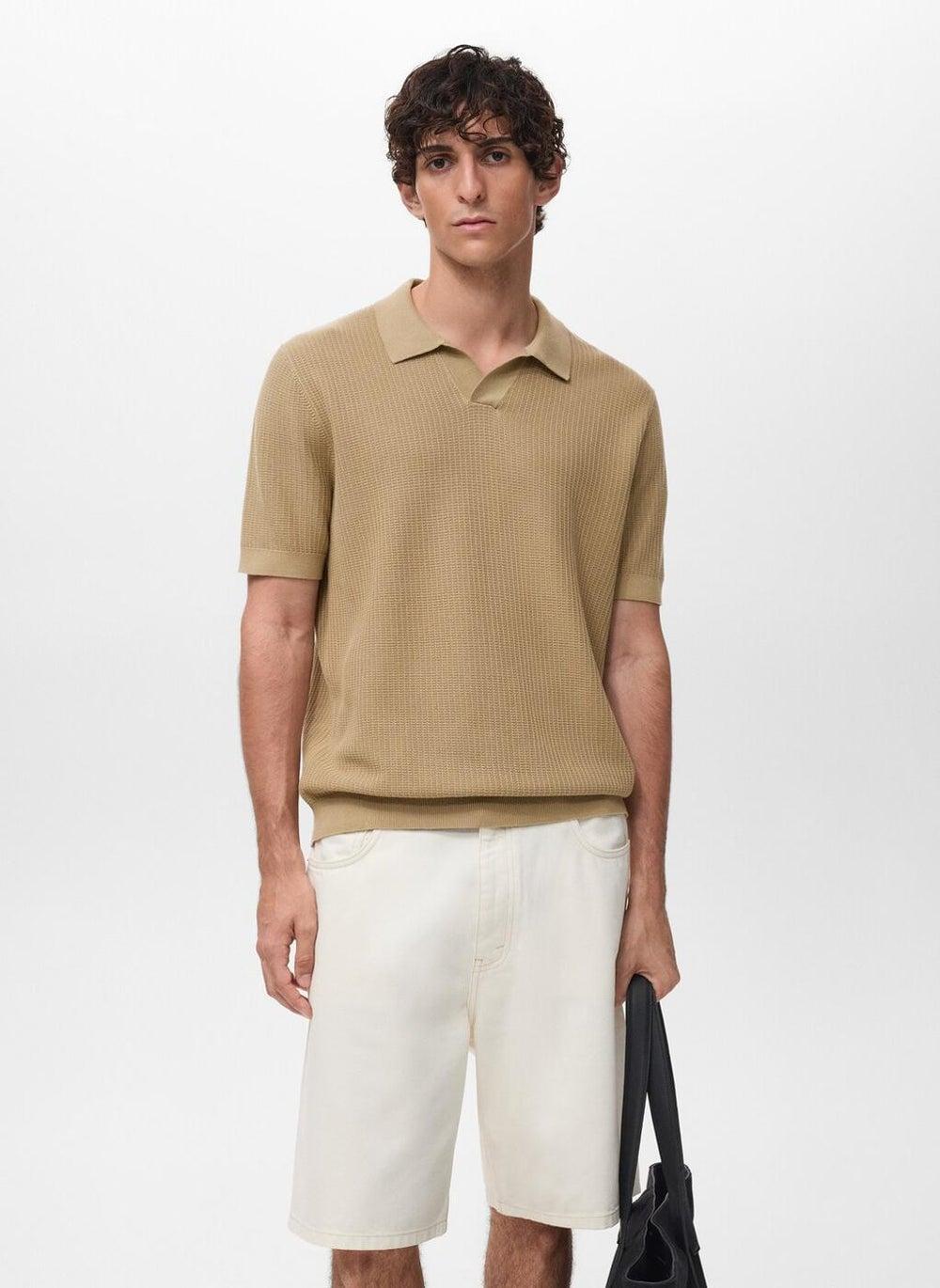 Fluid Polo Fine-Knit Cotton Shirt - Image 1