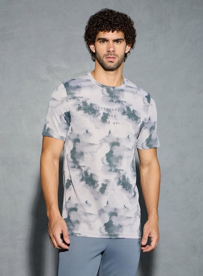Technosport 7013022303 Blue Tie-Dye Sports T-Shirt - Image 1