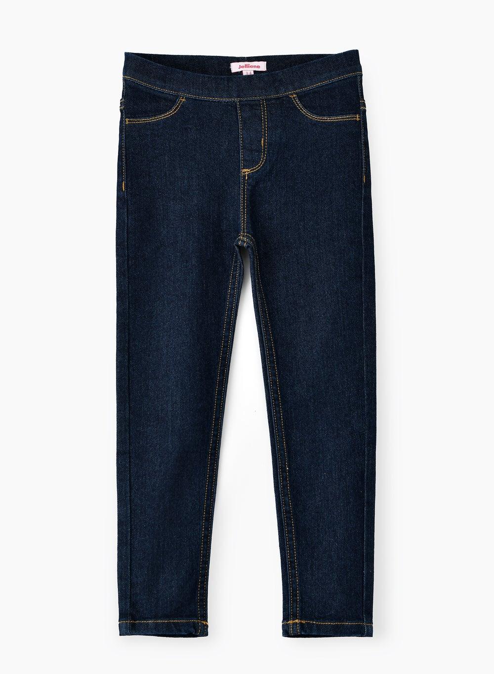 Jelliene Girls Blue Denim Jeggings W203 Soft Stretch Fit - Image 1