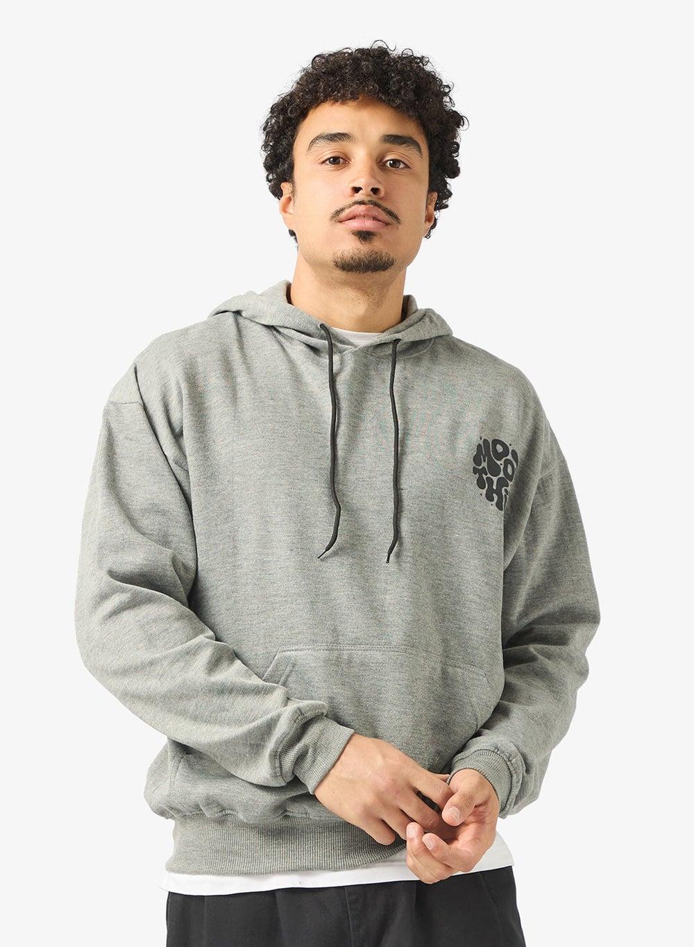 Grey Graphic Logo Hoodie Adnhd71 Casual Pullover - Image 1