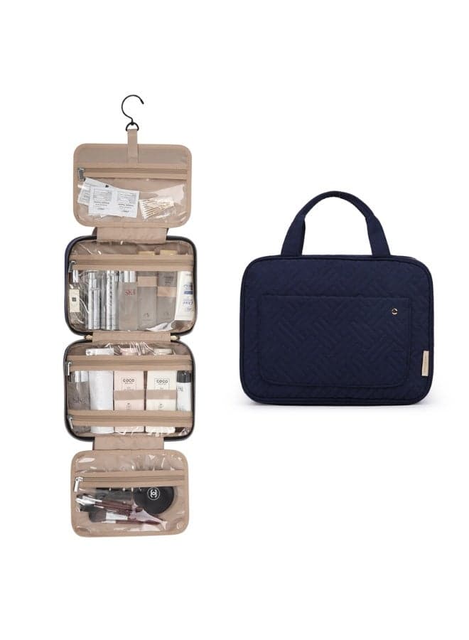 BAGSMART Blue Bonchemin Space Saver Hanging Toiletry Bag - Image 1