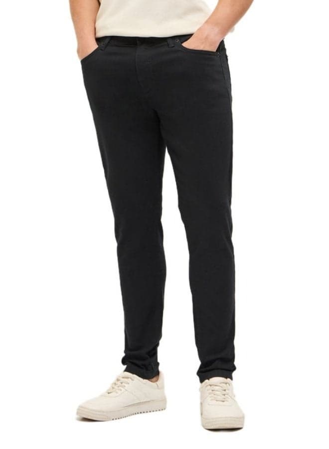 Men’s Black Mid-Rise Skinny Jeans Classic Comfort Fit - Image 1