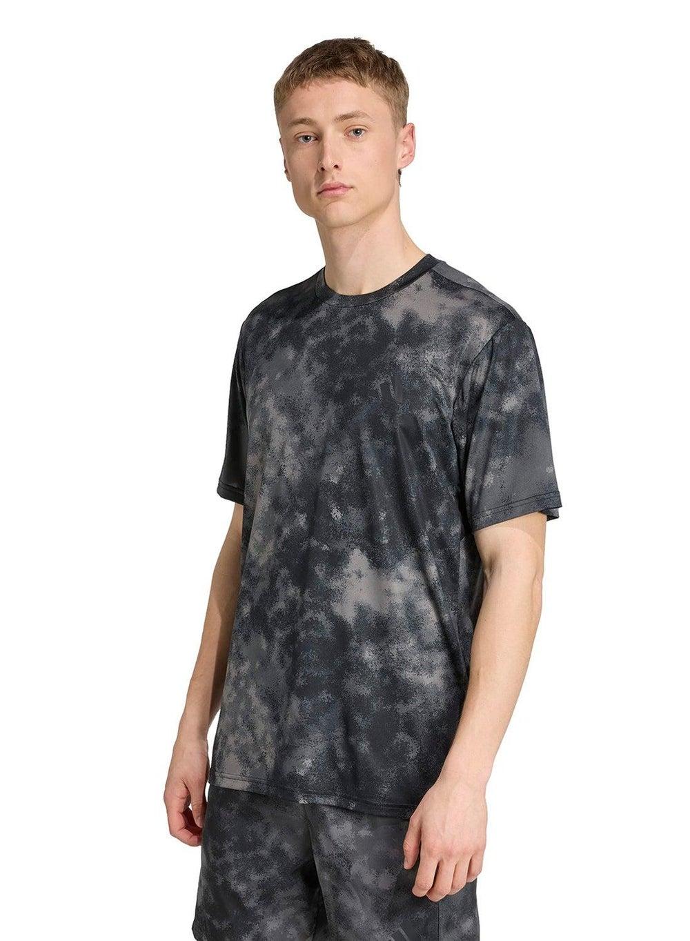 adidas Train Essentials Camo Print Training T-Shirt - Image 1