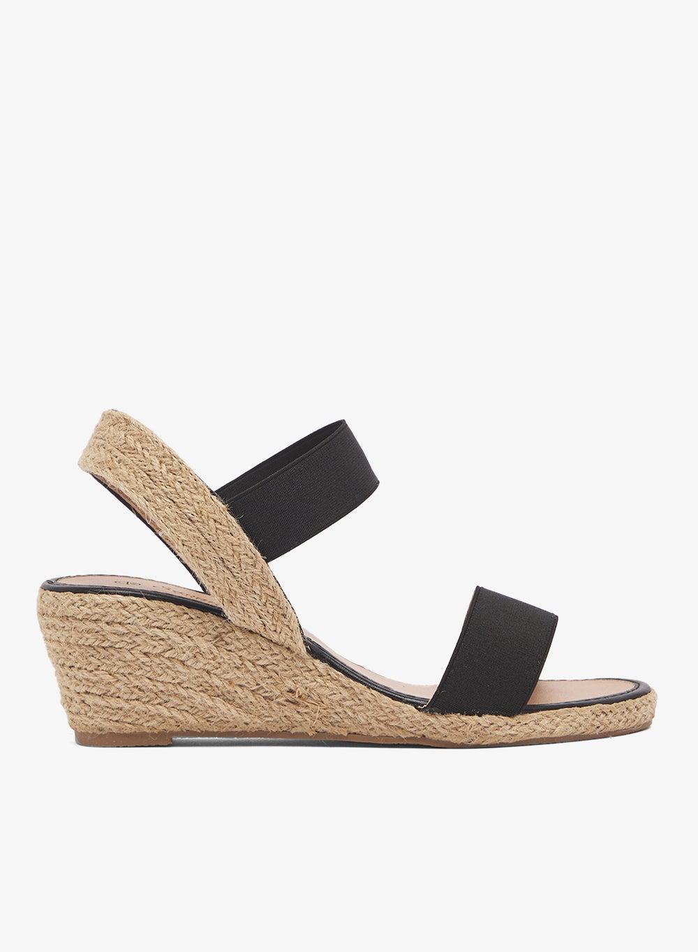 Mid Wedge Casual Sandal F2301Ay2 in Black - Image 1