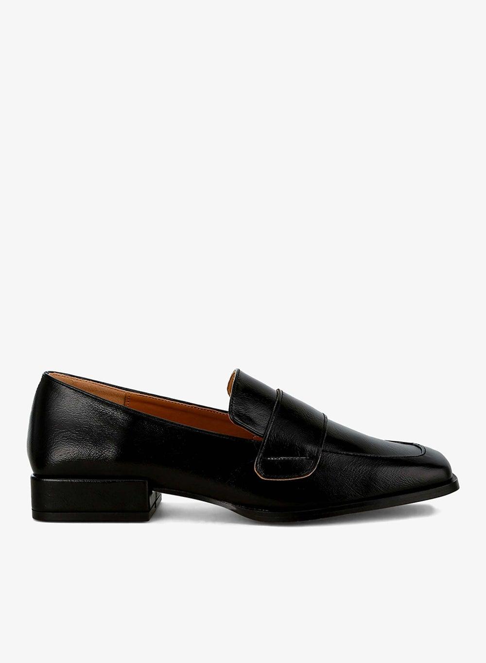 London Rag Black Penny Loafers Sh4831 Low Heel - Image 1
