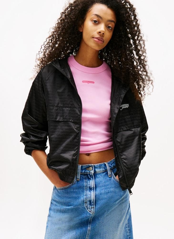Tommy Jeans Logo Jacquard Windbreaker Jacket - Image 1