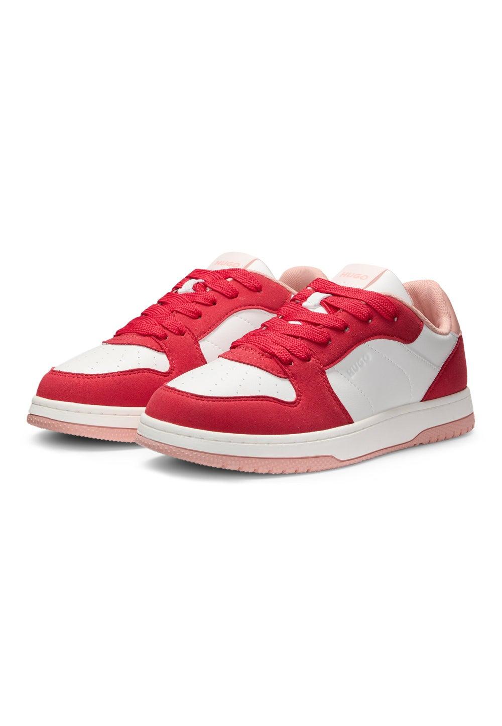 HUGO Mixed-Material Logo Trainers Red 50536319641 - Image 1