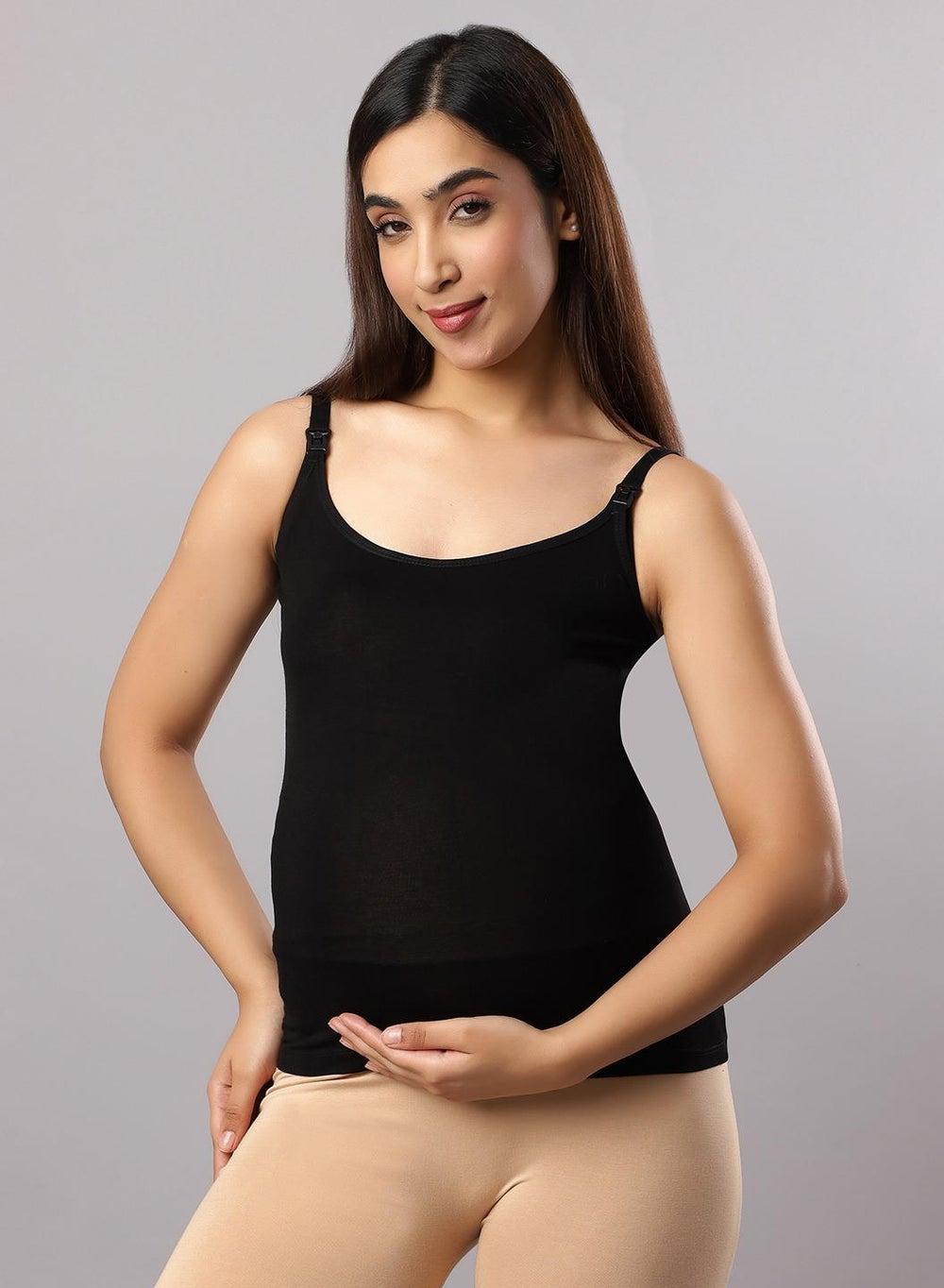 Seamless Maternity & Nursing Support Vest Black - Image 1