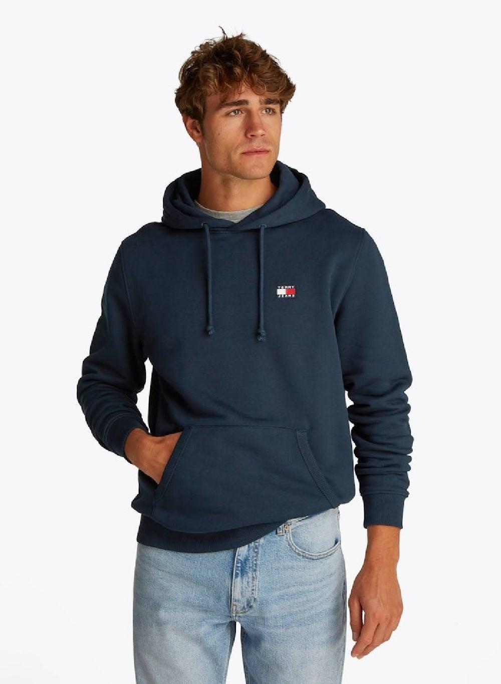 Tommy Badge Hoodie Dark Night Navy C1G - Image 1