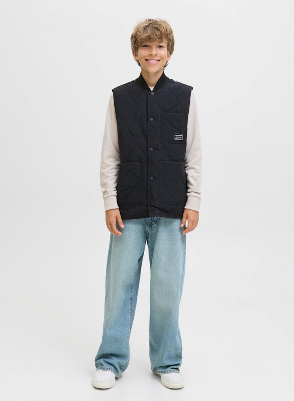 Boys Jjhero Black Liner Vest Jacket 12279250 - Image 1