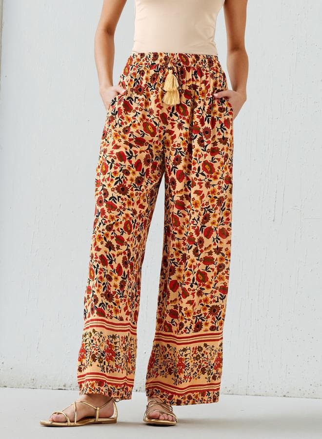 Lee Cooper Bohemian Print Skinny Pants with Pockets - Image 1