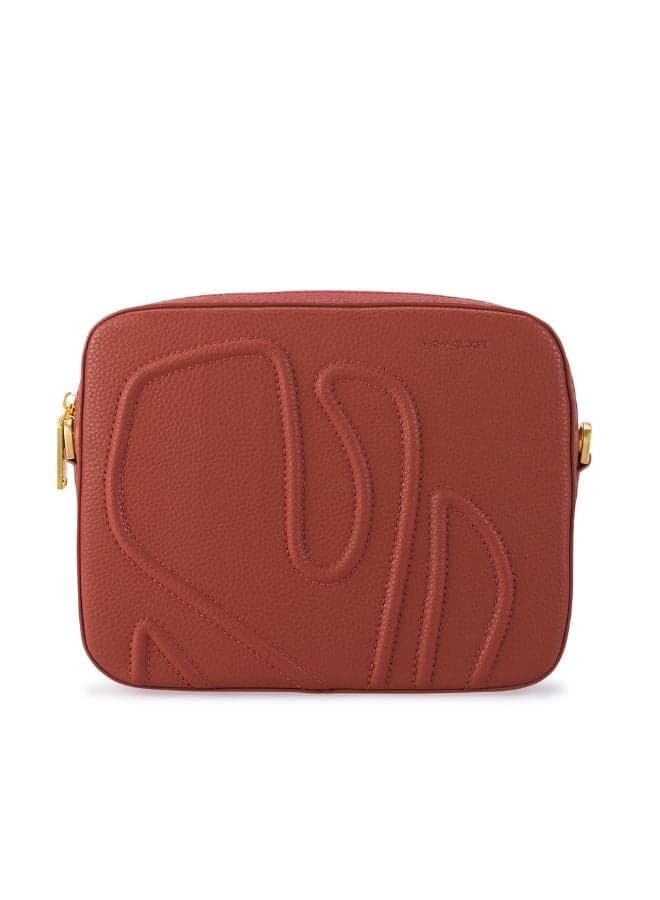 Maze Brown Crossbody Bag – 11 Recycled Bottles - Image 1
