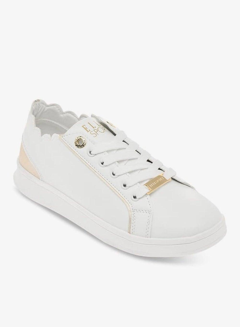 Onexes1003White Panelled Lace-Up Women’s Sneakers - Image 1