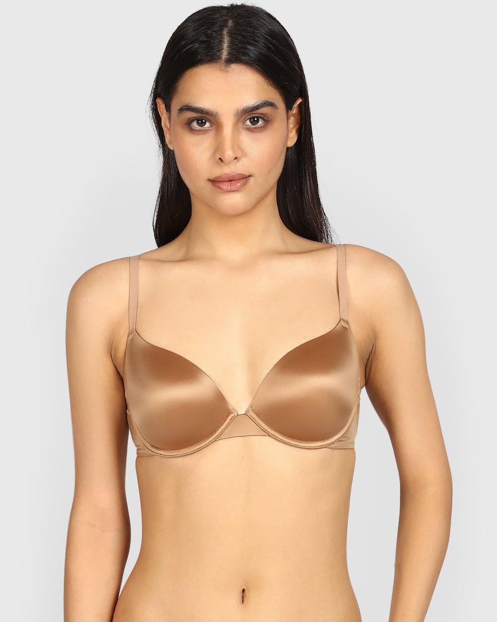 Body Kiss Demi Micro Pushup Bra – Pecan - Image 1
