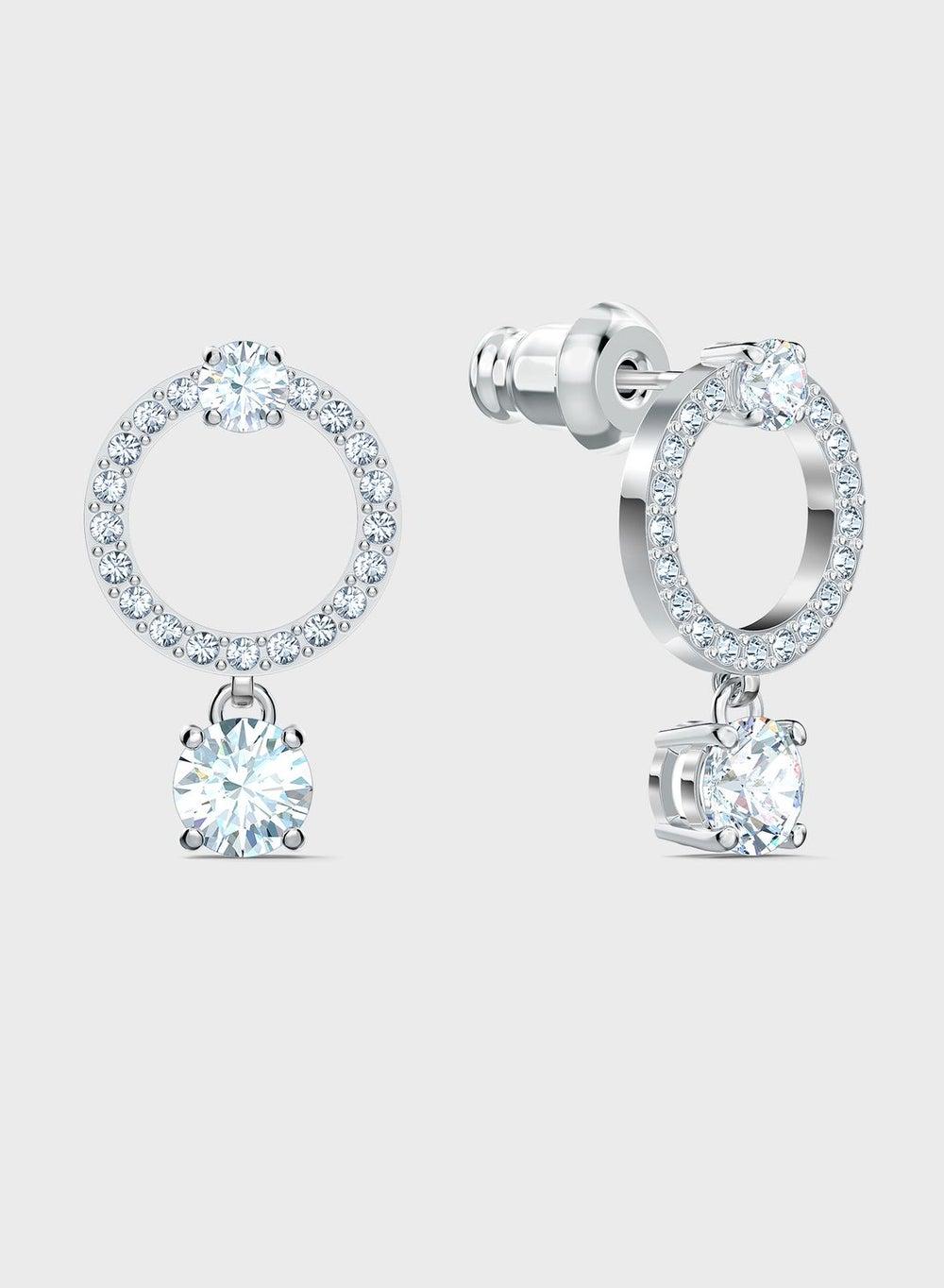 Swarovski 5563278 Crystal Pavé Hoop Earrings - Image 1