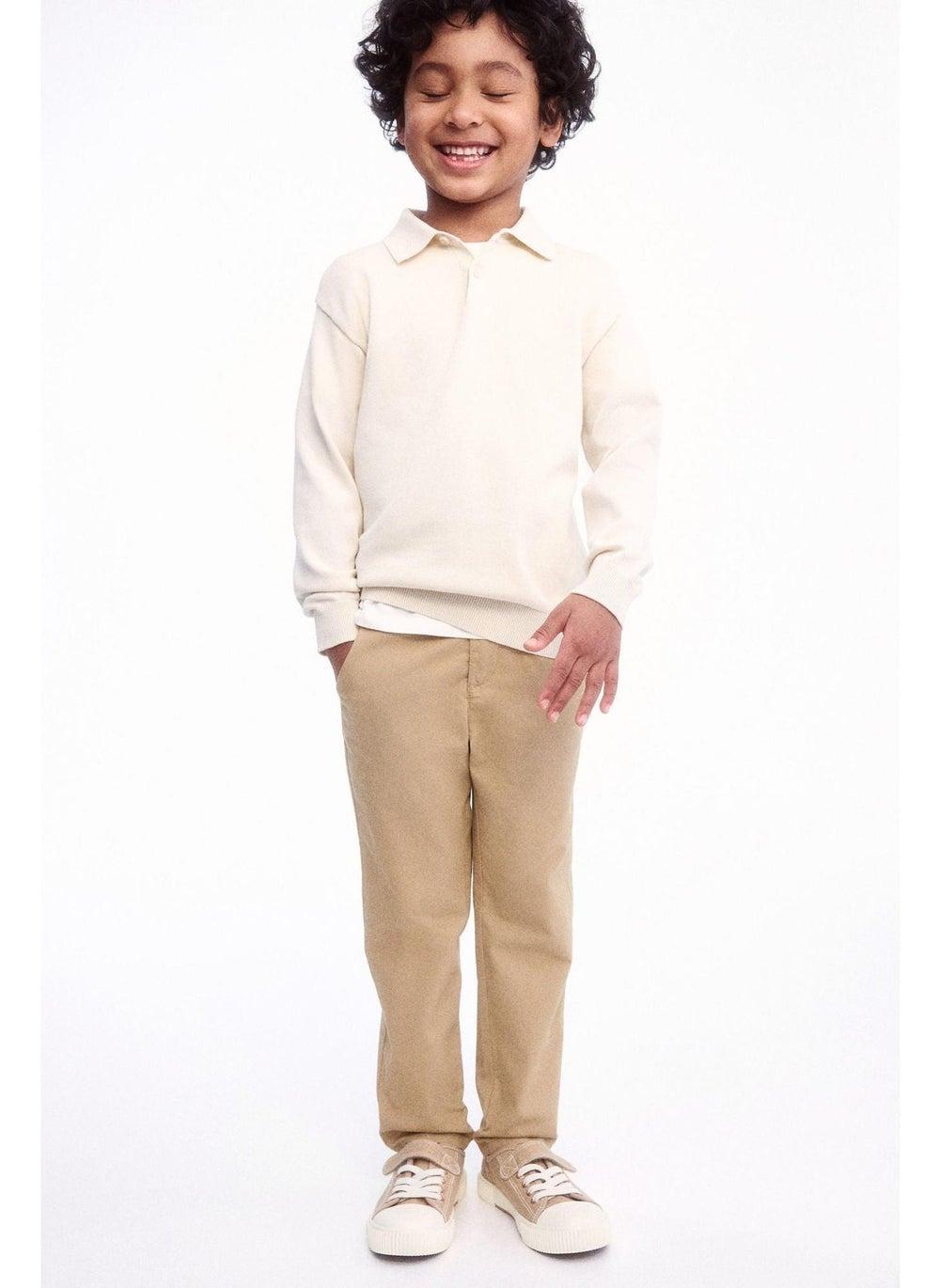 Boys Beige Twill Chinos Straight Fit - Image 1