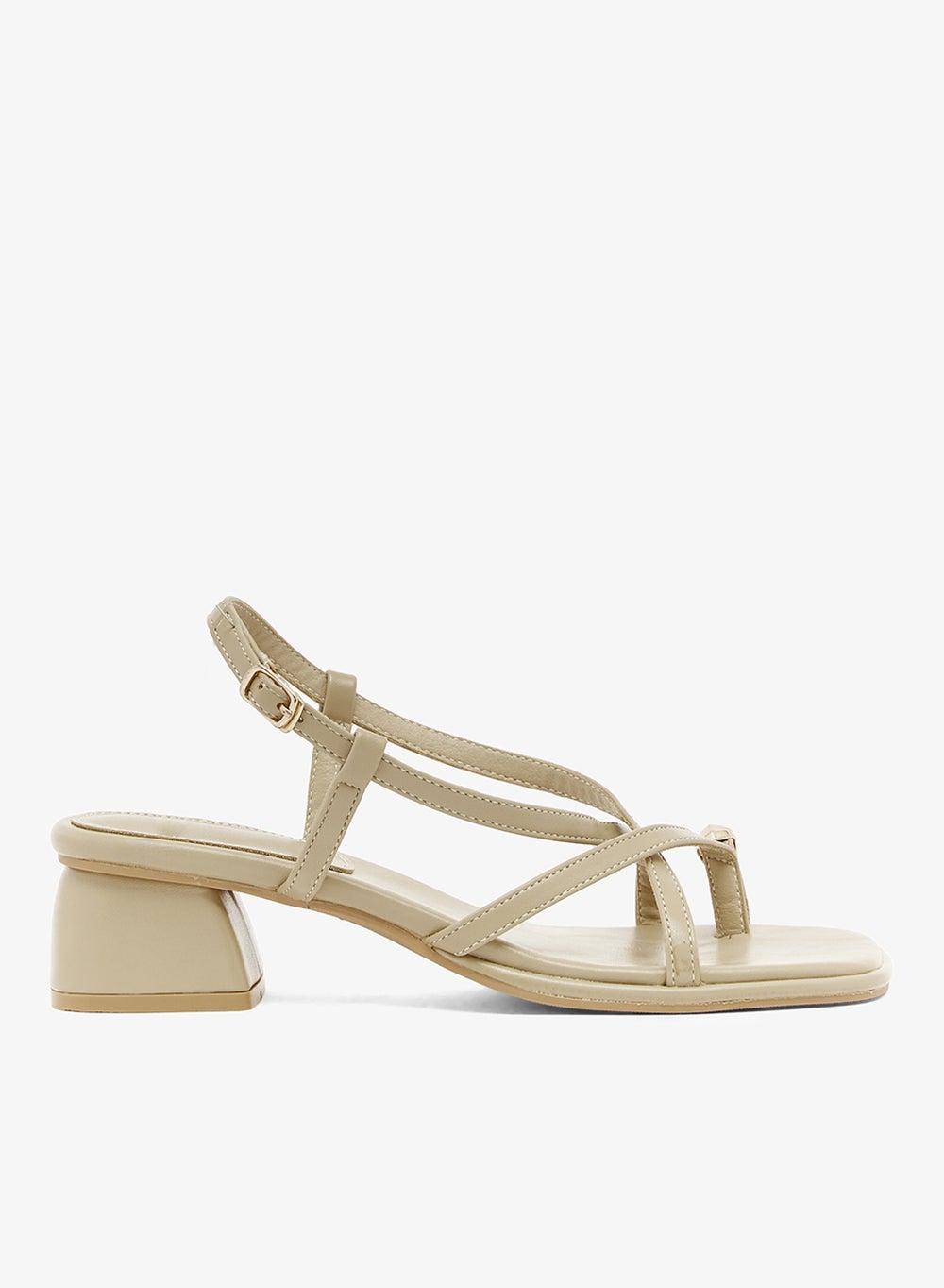 Beige Mid-Heel Wedge Sandals Xz256099 - Image 1