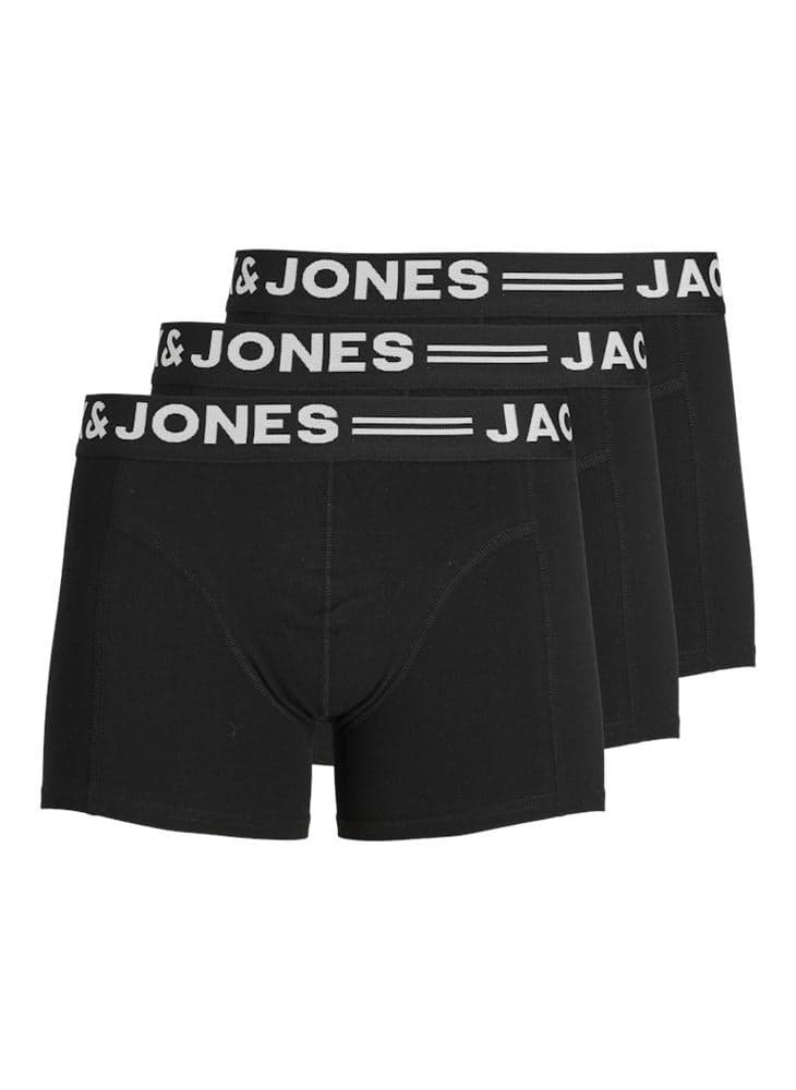 Sense 3 Pack Cotton Trunks Boxer Briefs Black - Image 1