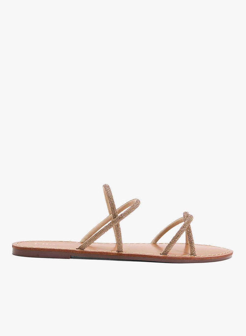 Gold Casual Flat Sandal A533 B76 - Image 1