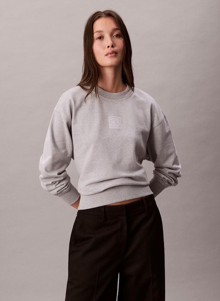 Logo Crew Neck Sweatshirt Lv044D203Gp79 Grey - Image 1