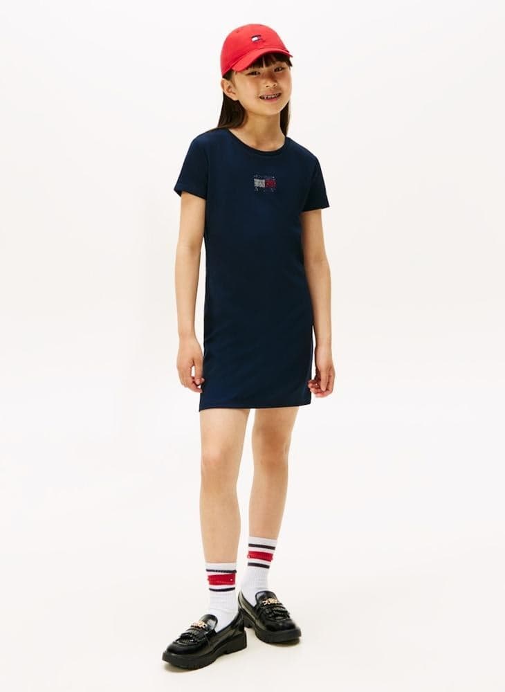 Kids Flag Punto Dress KG0KG09019C1G Navy Mini - Image 1