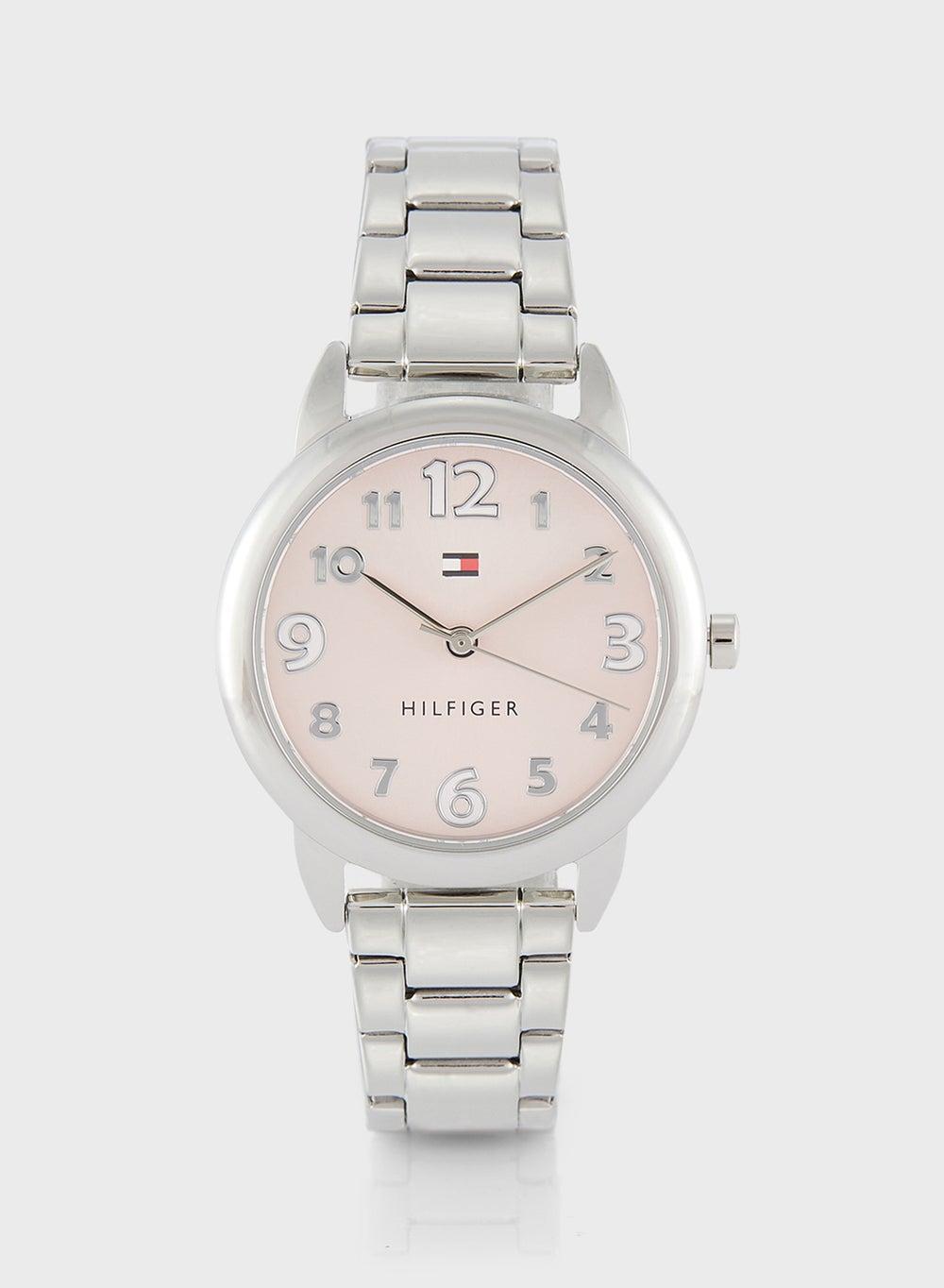 Tommy Hilfiger 1720045 Silver Oval Pink Dial Watch - Image 1