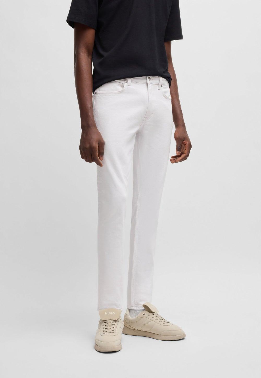 HUGO Extra-Slim White Stretch Denim Jeans 50537696100 - Image 1