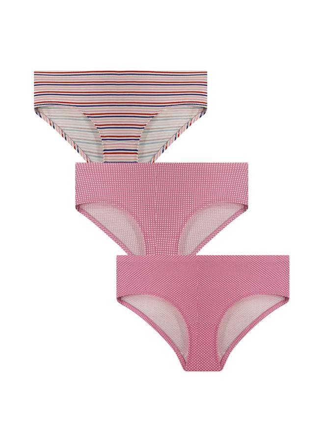 Clovia Printed Mid Rise Hipster Briefs 3-Pack Cotton Blend - Image 1