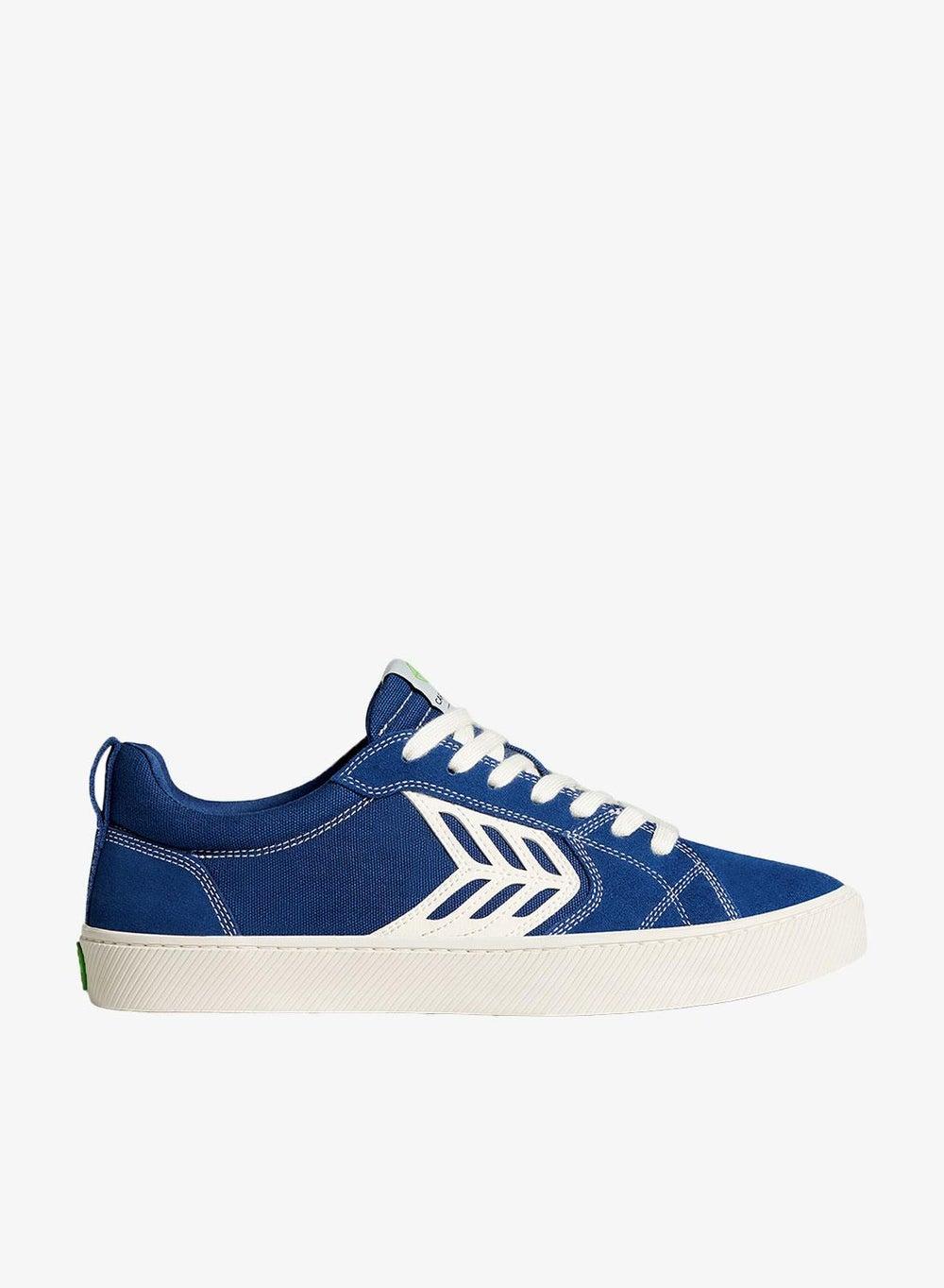 CATIBA PRO Low Blue Suede Canvas Contrast Sneaker - Image 1