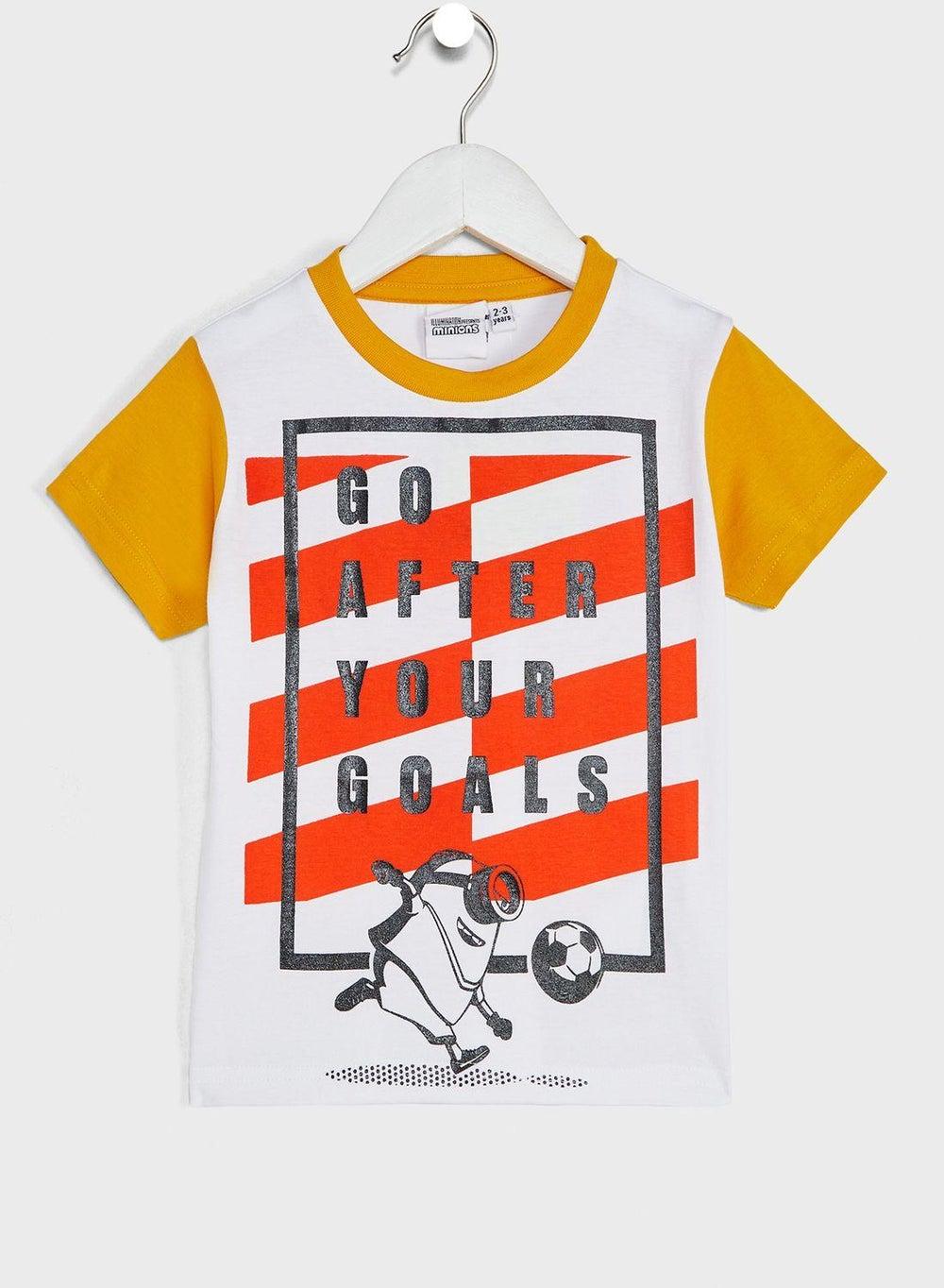 Minions Graphic Boys Cotton T-Shirt Classic Fit - Image 1