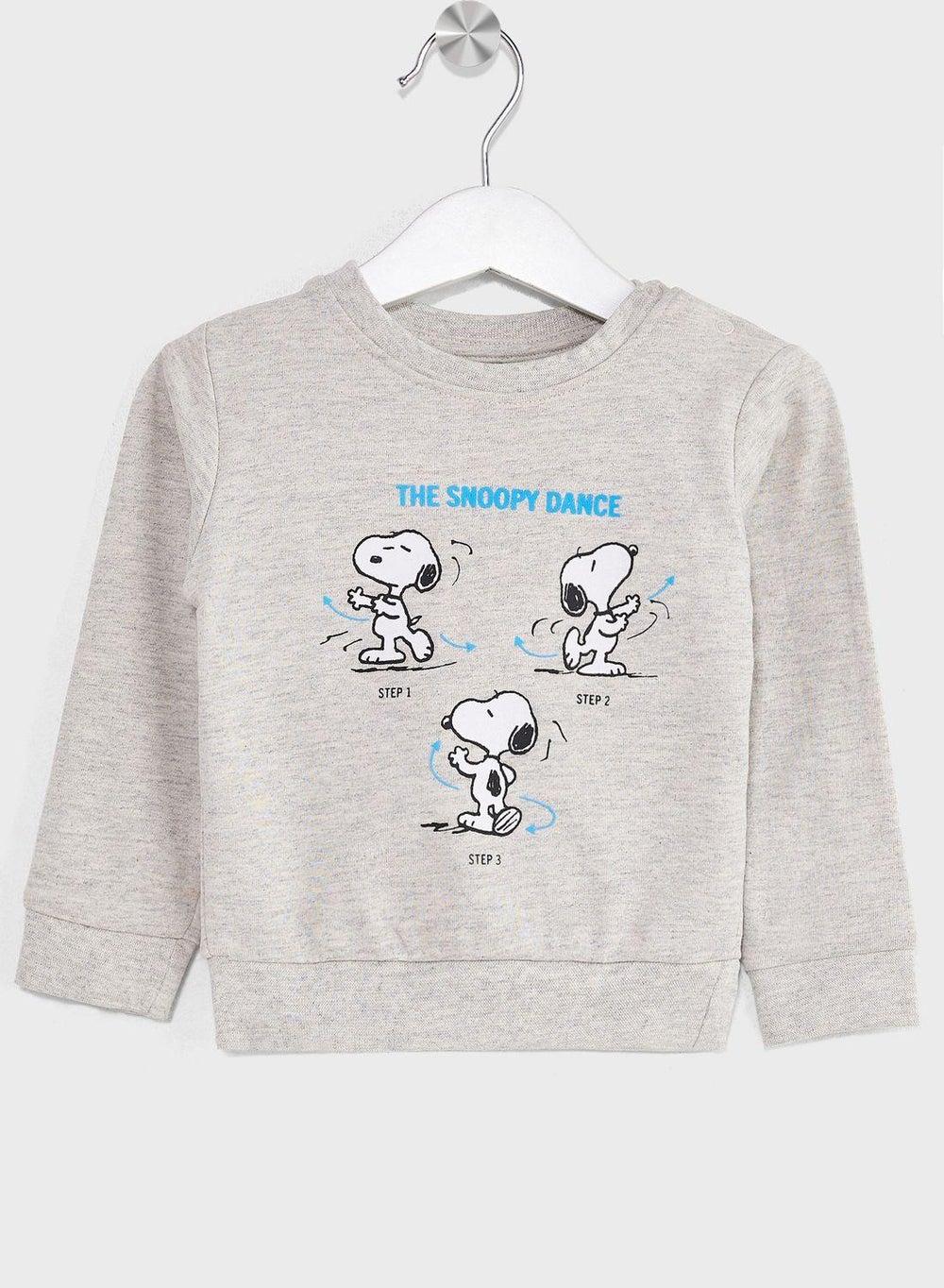 Infant Snoopy Graphic Sweatshirt Crew Neck Pullover - Image 1