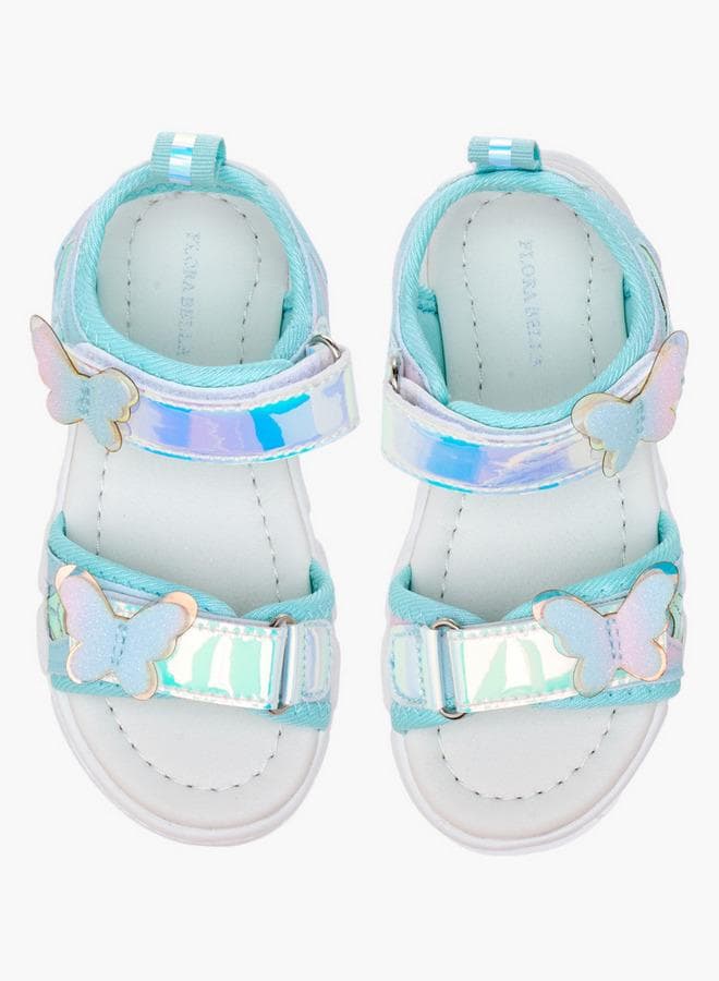 Flora Bella Butterfly Floaters 25Ss3468 Blue Girls Sandals - Image 1
