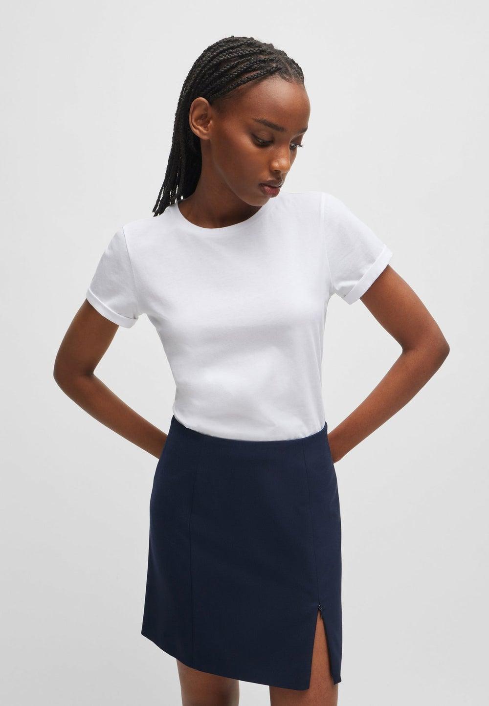 HUGO Cotton Jersey T-Shirt with Rear Logo Detail - Image 1