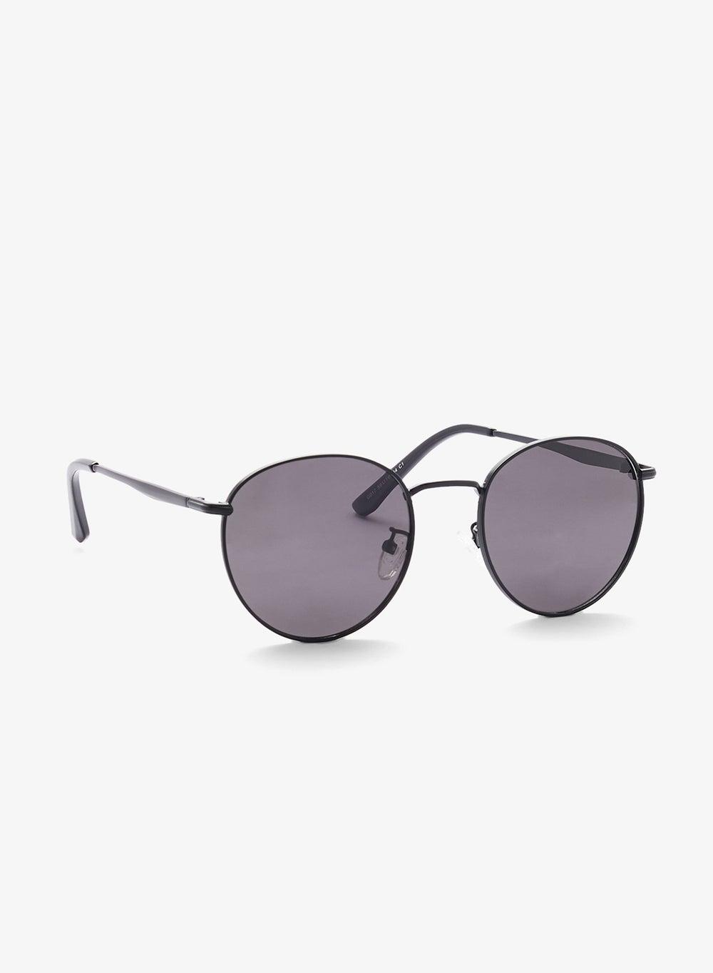 Tig017 Polarized Round Black Sunglasses for Men - Image 1