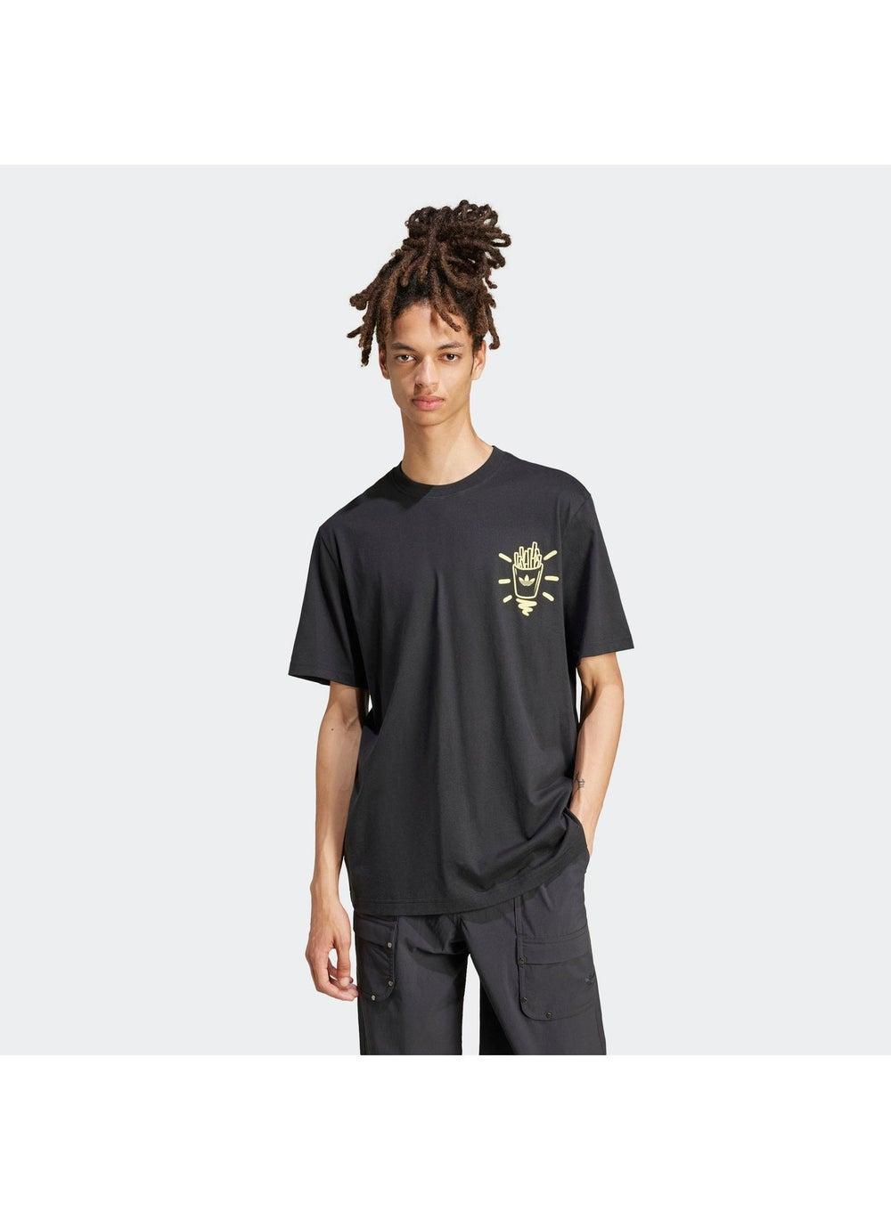 Adidas Q12 TS Street B Black Graphic T-Shirt - Image 1