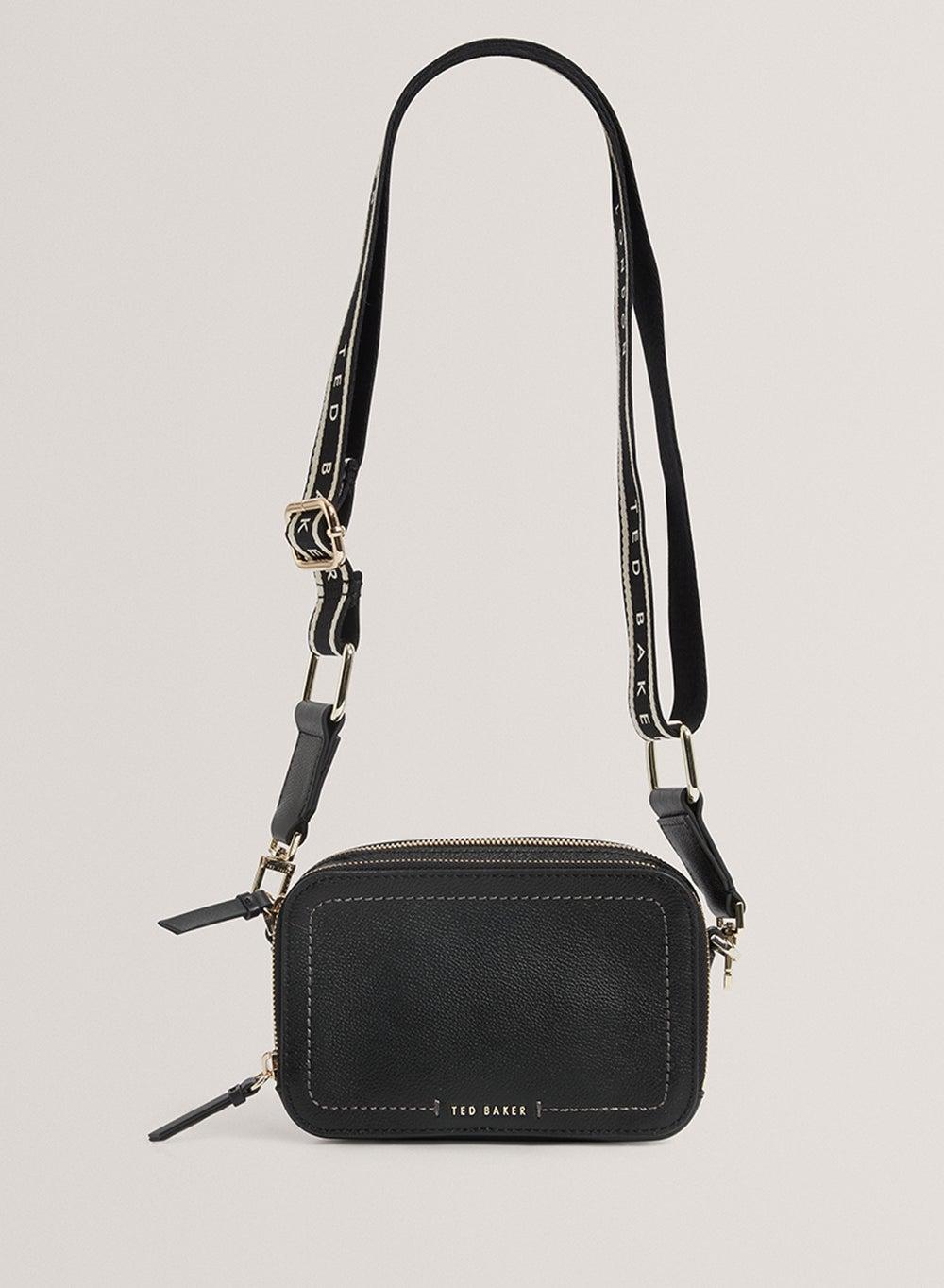 Linzie Leather Webbing Camera Crossbody Bag - Image 1