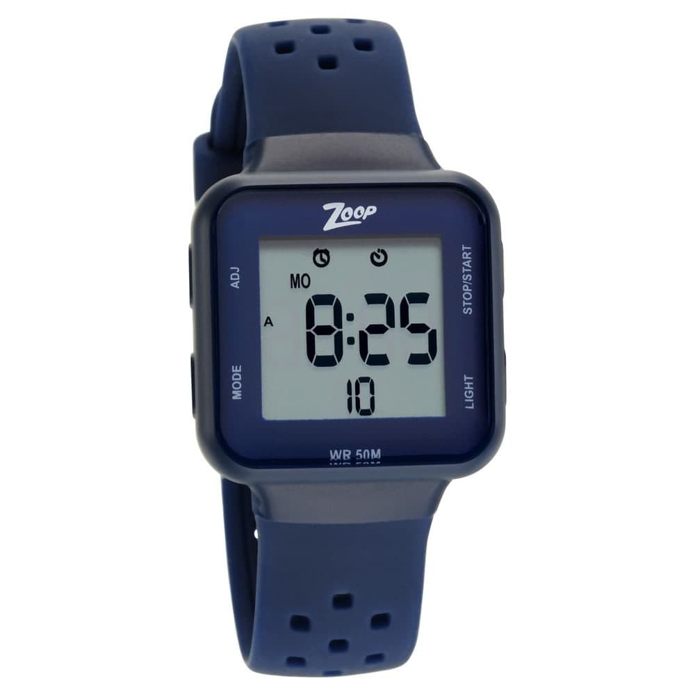 Zoop Digital NA Blue Dial Silicone Strap Watch - Image 1