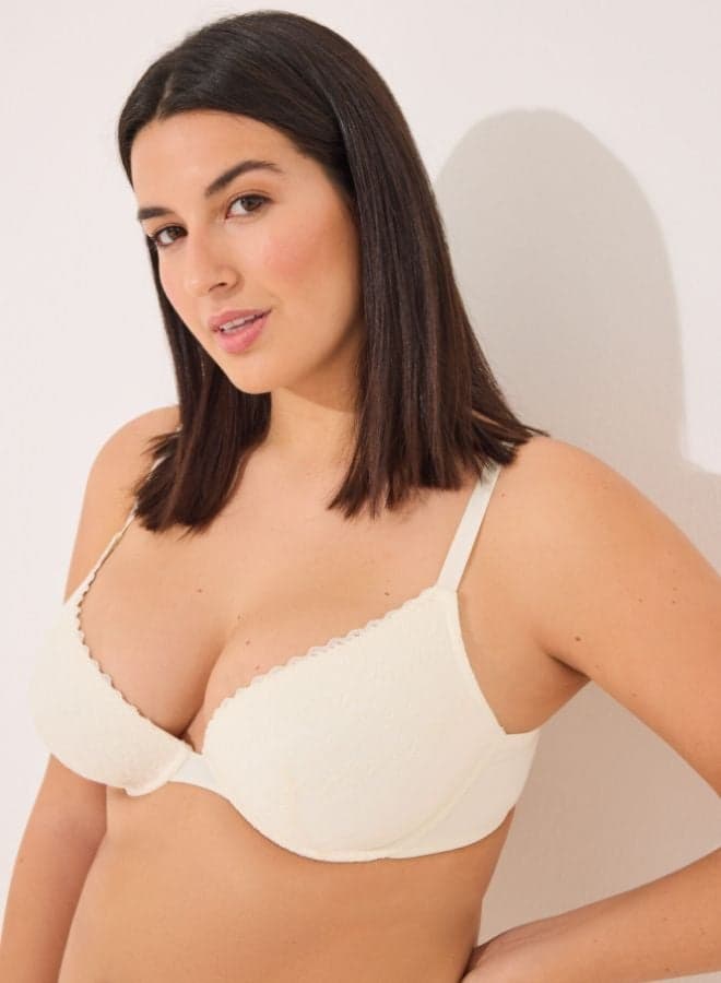 Gorgeous Lace Push-Up Bra 402922196 Ivory Micro - Image 1