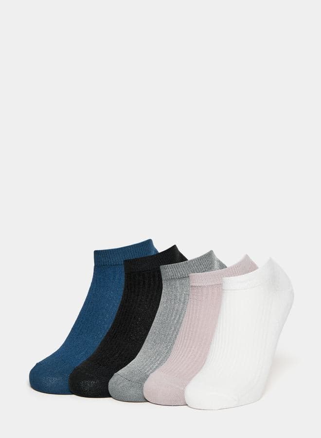 Styli Textured Ankle Socks Set of 5 Multicolour - Image 1