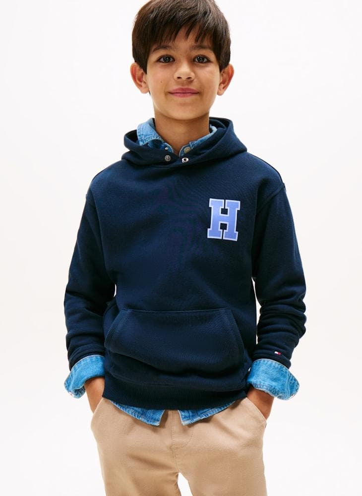 Boys Varsity Multi Badge Hoodie Kb0Kb10177C1G - Image 1