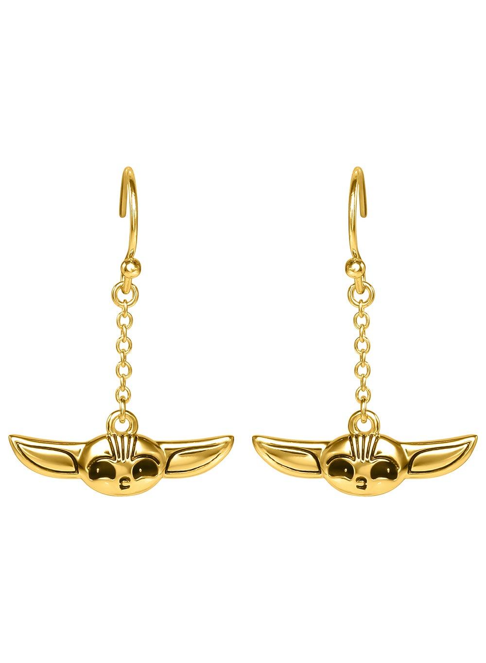 The Mandalorian Child Gold Dangle Earrings EF00744YL - Image 1